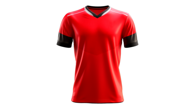 Sports Jersey isolated on transparent png background. Generative ai
