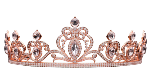 Tiara isolated on transparent png background. Generative ai