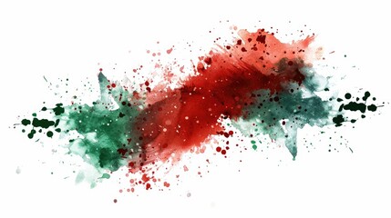 Fototapeta premium Colorful paint splatters on a white surface. Perfect for artistic projects