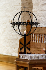 Candle stand in Lutheran church 