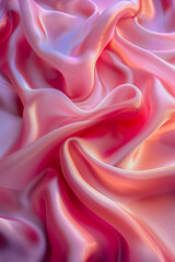Bright pink fabric texture. Vertical macro detailed smooth silk background