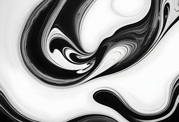 closeup of a black and white abstract liquid create with ai