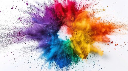 Circle of Colored Powder Sprinkles