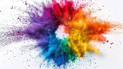 Fototapeta premium Circle of Colored Powder Sprinkles