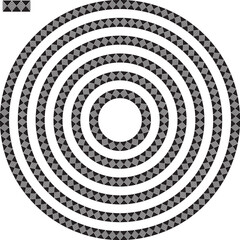 Art Deco round circular border frame in a range of various sizes.
