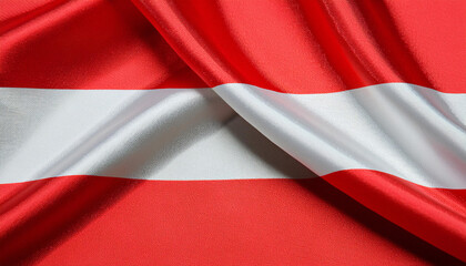 Naklejka premium Realistic Artistic Representation of the Austria waving flag