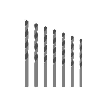 recommend clip art: Set of drills for metal. Vector illustration