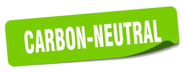 carbon-neutral sticker. carbon-neutral label