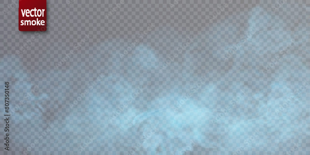 Poster translucent nebula vector background. colorful smoke smog on a transparent background. vector