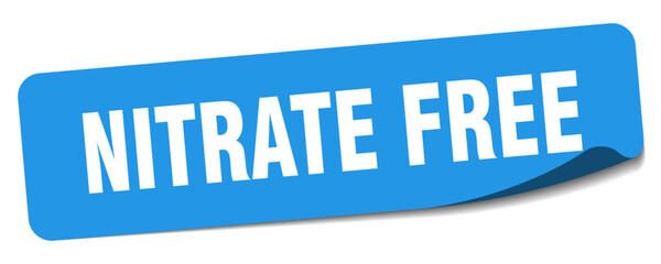 nitrate free sticker. nitrate free label