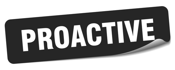 proactive sticker. proactive label