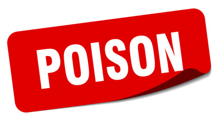 poison sticker. poison label