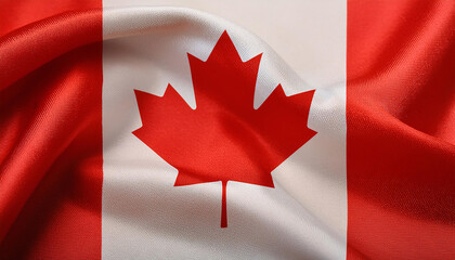 Realistic Artistic Representation of the Canada waving flag