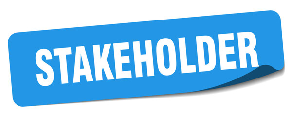 stakeholder sticker. stakeholder label