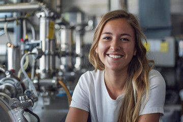Fototapeta premium The Bright Mind: A Glimpse into the Life of a Female Aerospace Engineer