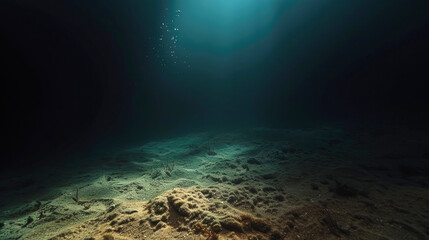 Underwater sea bottom of the sea bottom of the ocean, underwater sea floor, deep water sandy bottom seafloor seabed