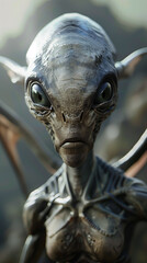 concept art of grey alien