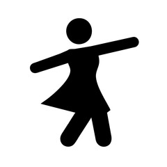 Dance Icon - Elegant Vector Illustration of Dancer Symbol for Performing Arts, Entertainment, and Events