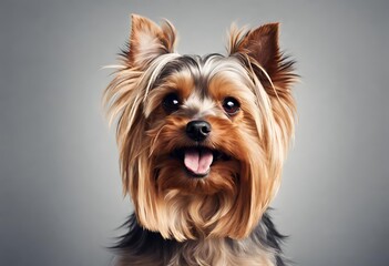 Fototapeta premium Perro pequeño y alegre mirando de frente 