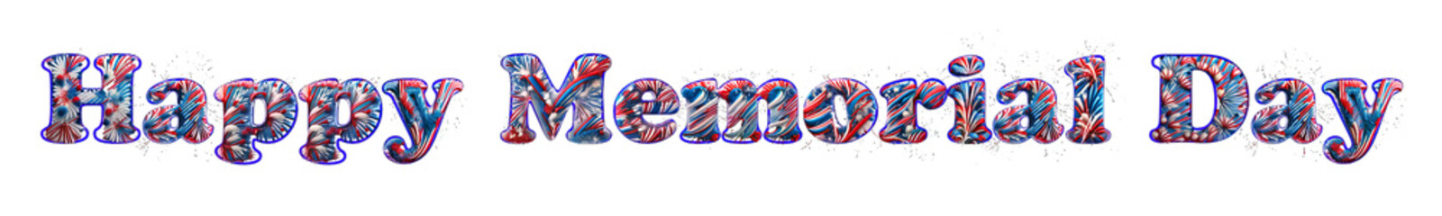 Happy Memorial Day text graphic banner