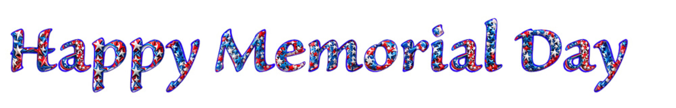 Happy Memorial Day text graphic banner