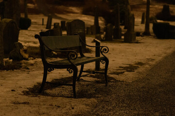 Graveyard bench