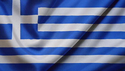 Realistic Artistic Representation of the Greece waving flag