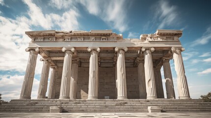 Obraz premium Athena temple with towering columns and divine aura