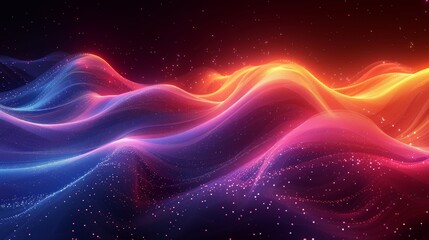 A vibrant gradient line background modern. A minimalist style cover template with line distortion, wave, curved lines, pastel. Ideal for posters, flyers, brochures, cards, and decor.