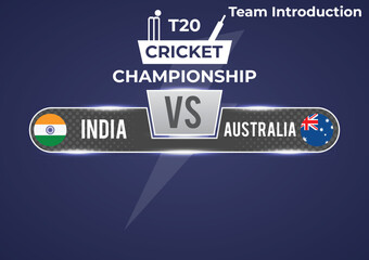 Cricket Match or Head to Head Template INDIA VS Australia in Cricket Championship
