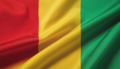 Obraz premium Realistic Artistic Representation of the Guinea waving flag