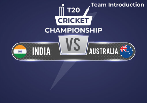 Cricket Match or Head to Head Template INDIA VS Australia in Cricket Championship