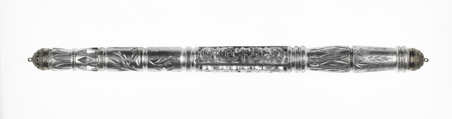 silver scepter isolated on white background