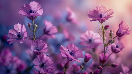 A close up of a field of purple flowers - Powered by Adobe