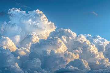 A plane soaring through a sky filled with fluffy clouds. Perfect for aviation or travel concepts
