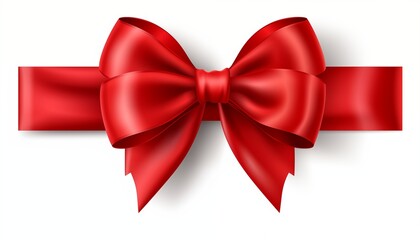 Fototapeta premium red bow isolated on white