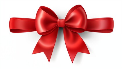 Naklejka premium red ribbon bow