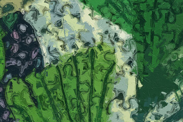 Oil paintings and various flowers, tiger leaves, lotus leaves, roses, red peonies, birds, cats, and dogs