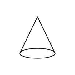 cone geometrical icon design, isolated on white background, vector illustration