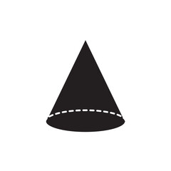 cone geometrical icon design, isolated on white background, vector illustration