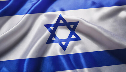 Realistic Artistic Representation of Israel waving flag
