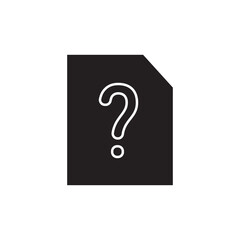 Question document icon design, isolated on white background, vector illustration