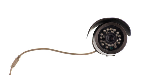 surveillance camera isolated on white background