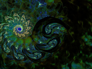 Imaginatory fractal abstract background Image