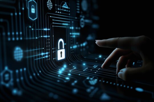 Secure transactions facilitated by digital locks; secure software and virtual locks protect against cyber vulnerabilities in networked environments.