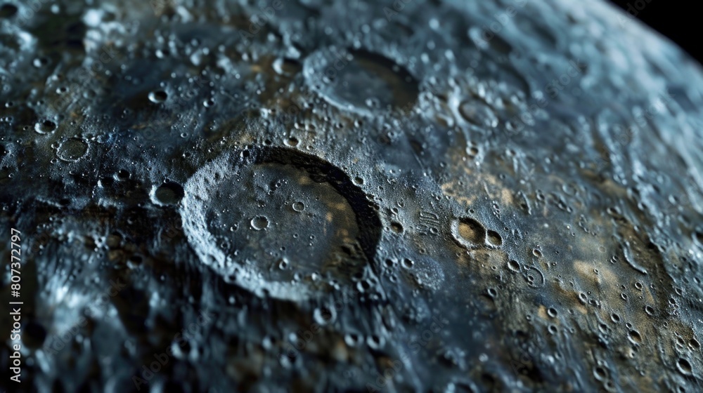 Aufkleber close up view of moon with water, suitable for astronomical or science related projects