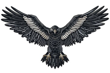 Obraz premium Powerful eagle in striking black and white