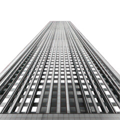 Modern skyscraper isolated on white created with Generative AI