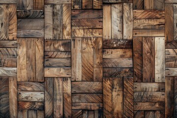 Detailed view of a wooden wall, perfect for background use