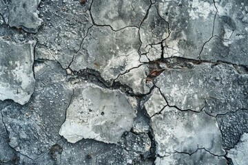 Obraz premium Detailed shot of cracked concrete, suitable for construction projects